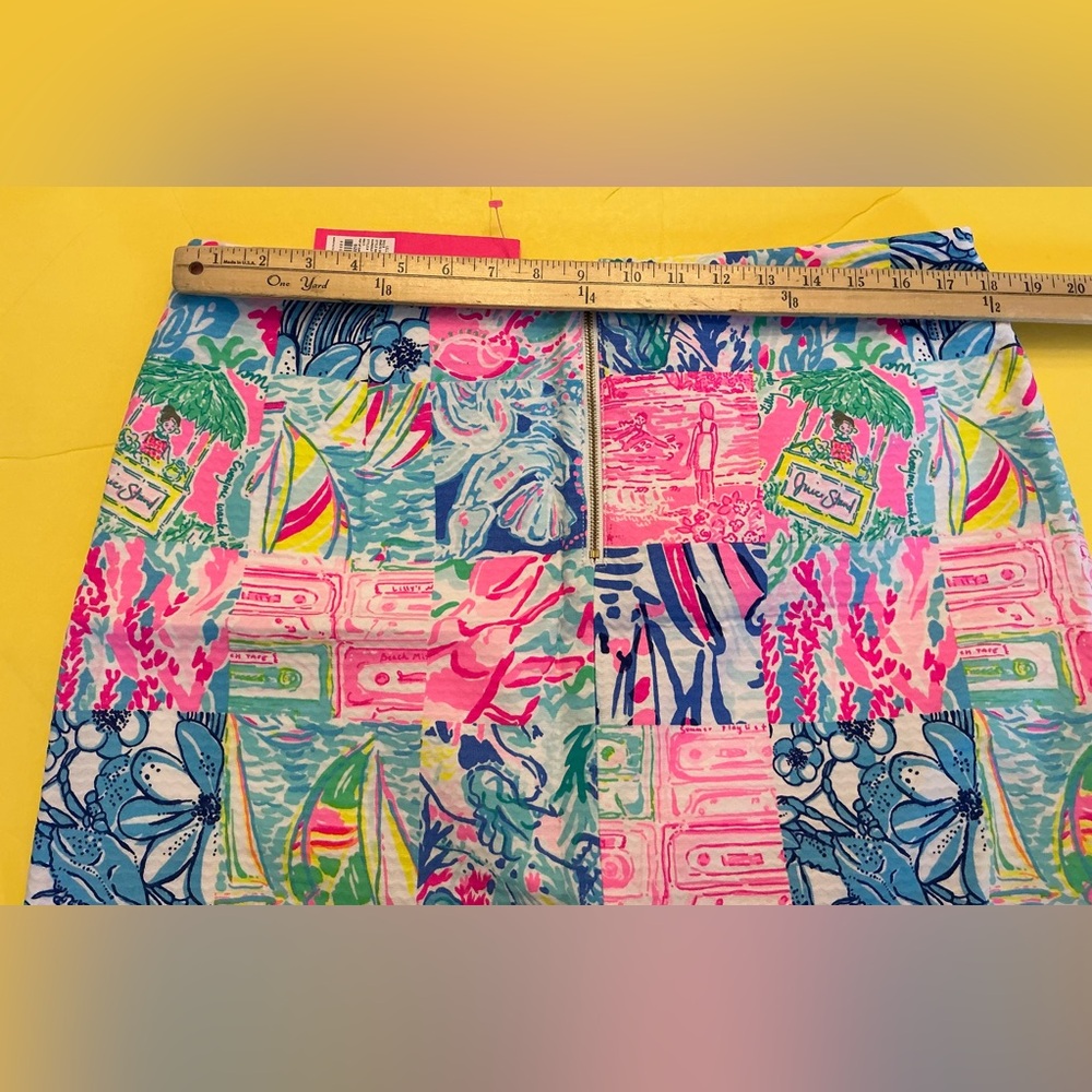 NWT Lilly Pulitzer Marigold skort Pop Up Summer Remix Patch sz 12 - Picture 5 of 6